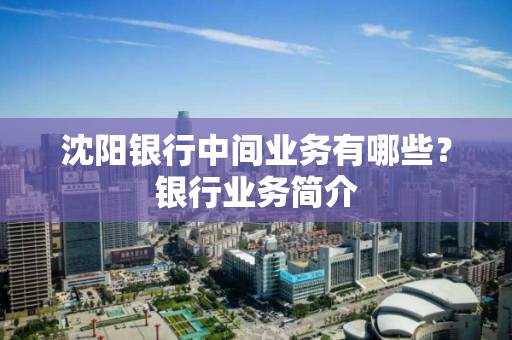 沈阳银行中间业务有哪些?银行业务简介 沈阳银行中间业务有哪些?银行业务简介