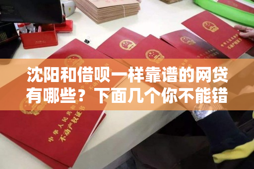 沈阳和借呗一样靠谱的网贷有哪些？下面几个你不能错过