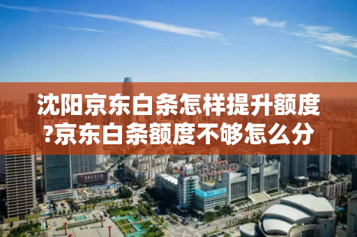 沈阳京东白条怎样提升额度?京东白条额度不够怎么分期？