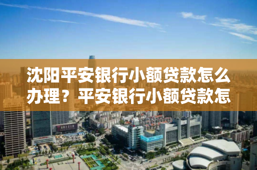 沈阳平安银行小额贷款怎么办理？平安银行小额贷款怎么样？