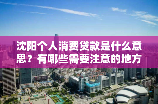 沈阳个人消费贷款是什么意思？有哪些需要注意的地方？