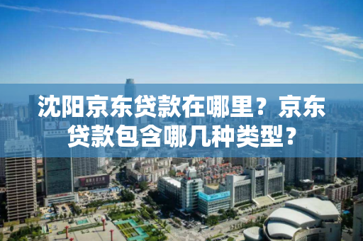 沈阳京东贷款在哪里？京东贷款包含哪几种类型？