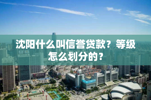 沈阳什么叫信誉贷款？等级怎么划分的？