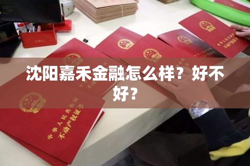 沈阳嘉禾金融怎么样？好不好？