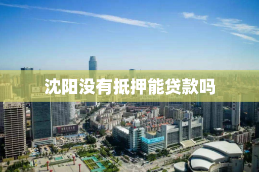 沈阳没有抵押能贷款吗