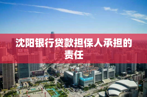 沈阳银行贷款担保人承担的责任 沈阳银行贷款担保人承担的责任