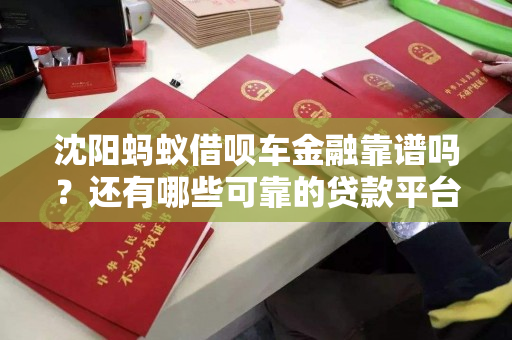 沈阳蚂蚁借呗车金融靠谱吗？还有哪些可靠的贷款平台？