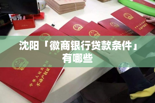 沈阳「徽商银行贷款条件」有哪些