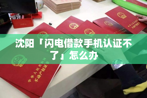 沈阳「闪电借款手机认证不了」怎么办