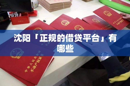 沈阳「正规的借贷平台」有哪些