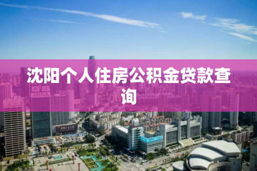 沈阳个人住房公积金贷款查询 沈阳个人住房公积金贷款查询