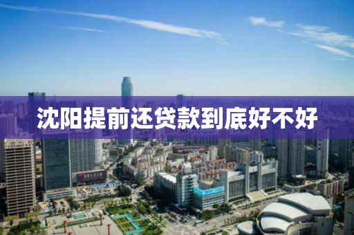 沈阳提前还贷款到底好不好