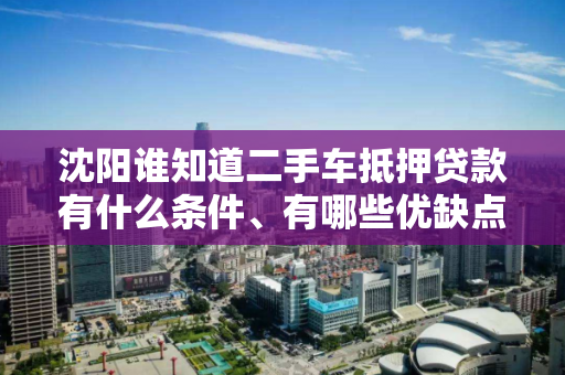 沈阳谁知道二手车抵押贷款有什么条件、有哪些优缺点?