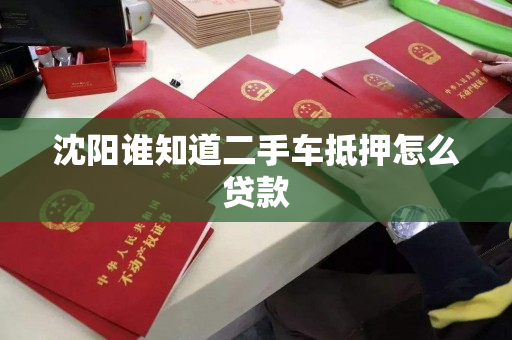 沈阳谁知道二手车抵押怎么贷款