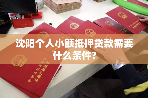 沈阳个人小额抵押贷款需要什么条件?