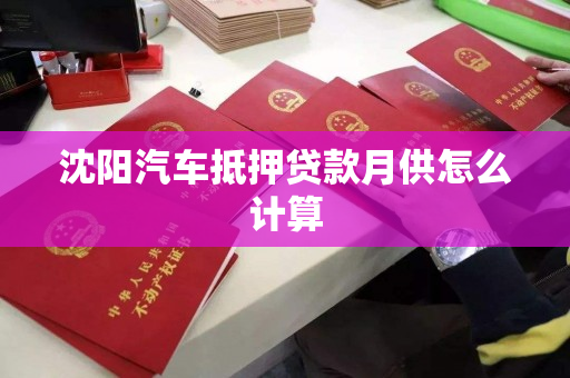 沈阳汽车抵押贷款月供怎么计算