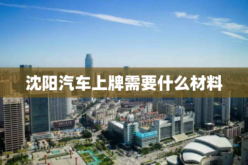 沈阳汽车上牌需要什么材料