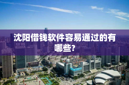 沈阳借钱软件容易通过的有哪些?