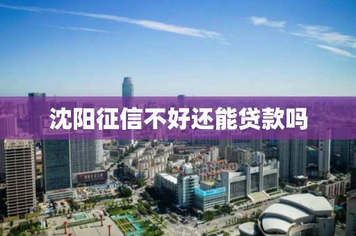 沈阳征信不好还能贷款吗