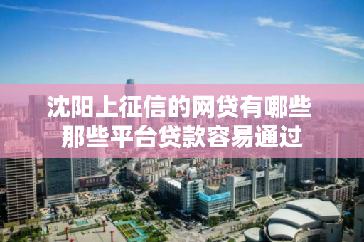 沈阳上征信的网贷有哪些 那些平台贷款容易通过