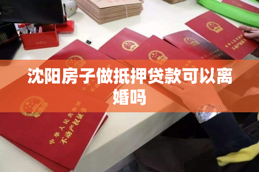 沈阳房子做抵押贷款可以离婚吗