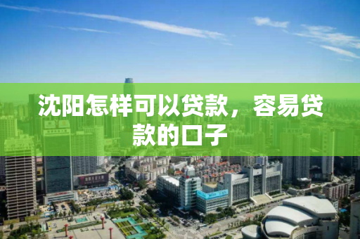 沈阳怎样可以贷款,容易贷款的口子 沈阳怎样可以贷款,容易贷款的口子