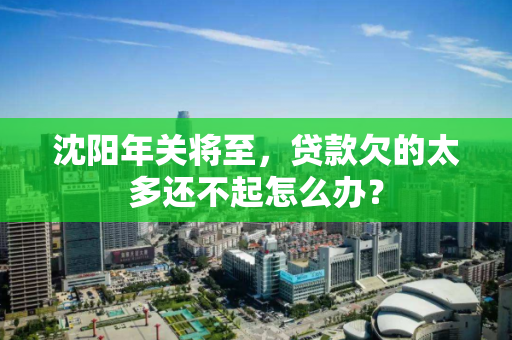 沈阳年关将至,贷款欠的太多还不起怎么办? 沈阳年关将至,贷款欠的太多还不起怎么办?