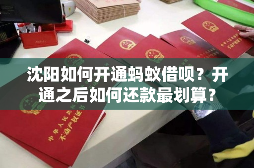 沈阳如何开通蚂蚁借呗?开通之后如何还款最划算? 沈阳如何开通蚂蚁借呗?开通之后如何还款最划算?