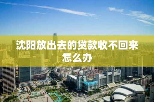 沈阳放出去的贷款收不回来怎么办