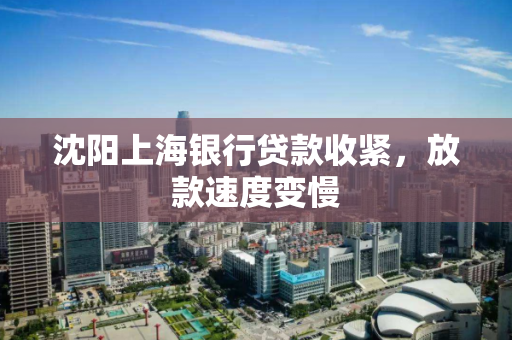 沈阳上海银行贷款收紧,放款速度变慢 沈阳上海银行贷款收紧,放款速度变慢