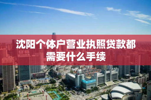 沈阳个体户营业执照贷款都需要什么手续