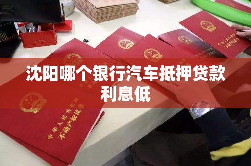 沈阳哪个银行汽车抵押贷款利息低