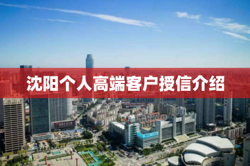 沈阳个人高端客户授信介绍