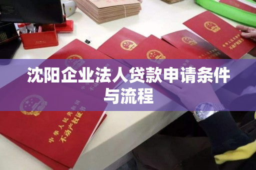 沈阳企业法人贷款申请条件与流程