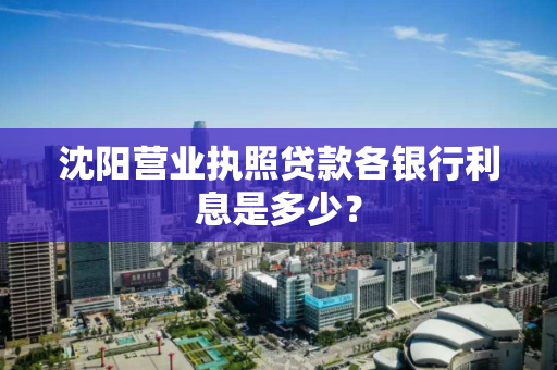 沈阳营业执照贷款各银行利息是多少？