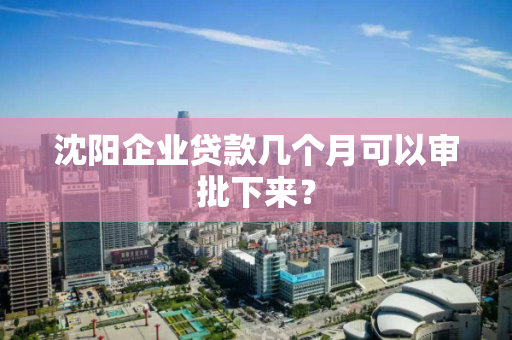 沈阳企业贷款几个月可以审批下来？