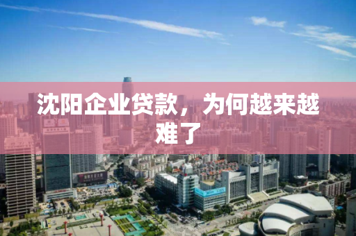 沈阳企业贷款，为何越来越难了