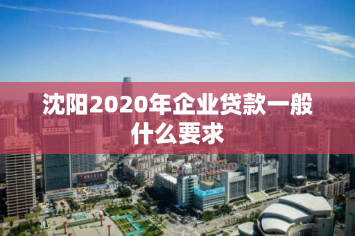 沈阳2020年企业贷款一般什么要求