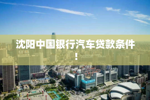 沈阳中国银行汽车贷款条件！