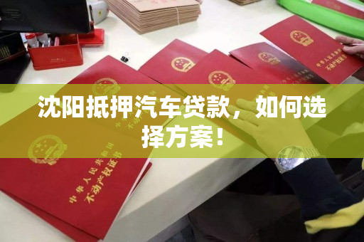 沈阳抵押汽车贷款，如何选择方案！