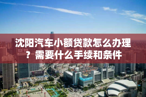 沈阳汽车小额贷款怎么办理？需要什么手续和条件