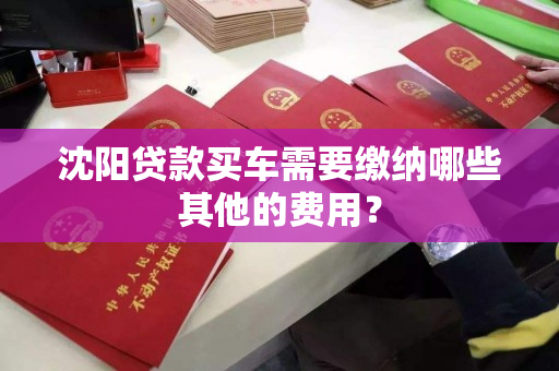 沈阳贷款买车需要缴纳哪些其他的费用？