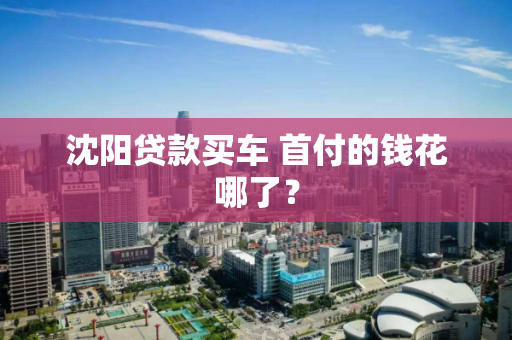 沈阳贷款买车 首付的钱花哪了? 沈阳贷款买车 首付的钱花哪了?