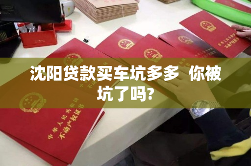 沈阳贷款买车坑多多  你被坑了吗?