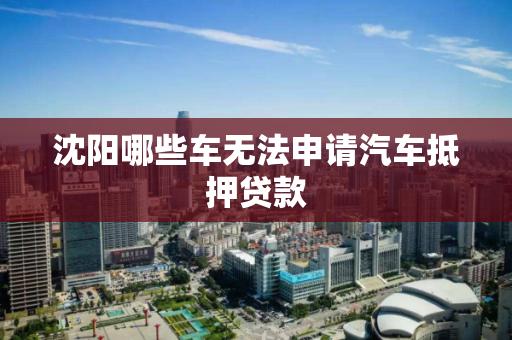 沈阳哪些车无法申请汽车抵押贷款