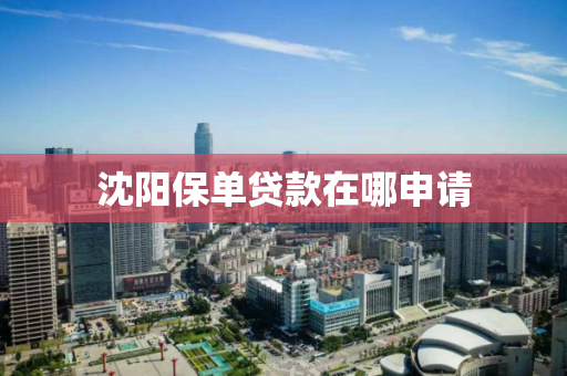 沈阳保单贷款在哪申请