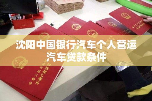 沈阳中国银行汽车个人营运汽车贷款条件 沈阳中国银行汽车个人营运汽车贷款条件