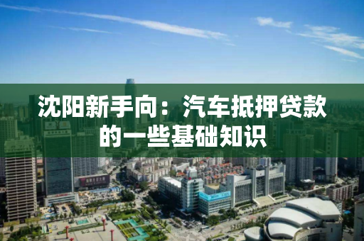 沈阳新手向:汽车抵押贷款的一些基础知识 沈阳新手向:汽车抵押贷款的一些基础知识