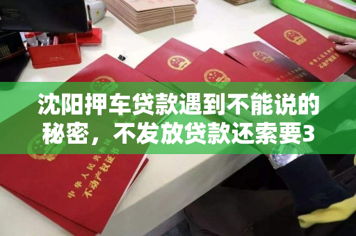 沈阳押车贷款遇到不能说的秘密，不发放贷款还索要3000元解押费！