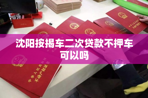 沈阳按揭车二次贷款不押车可以吗